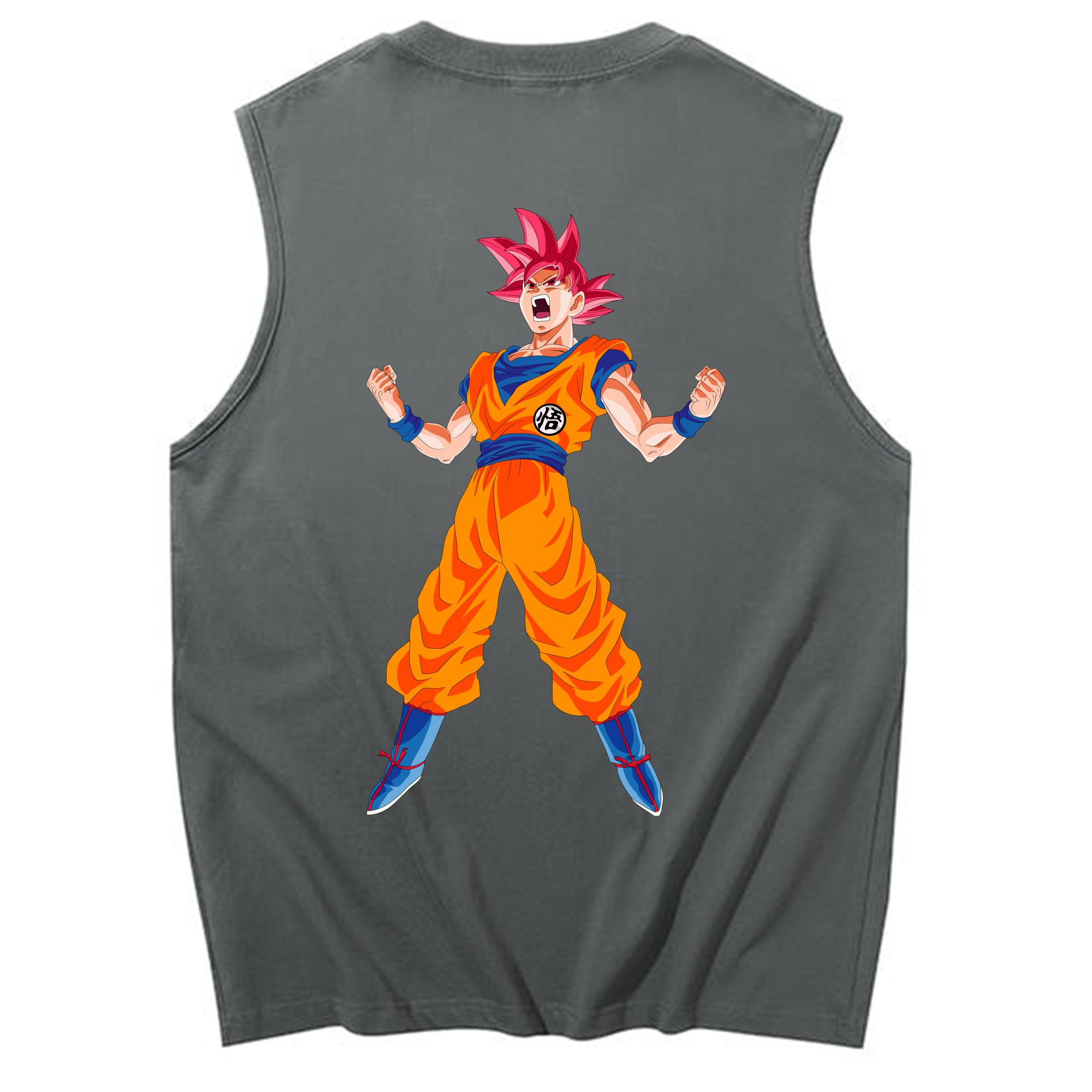 （画像用） ドラゴンボール 孫悟空（そん ごくう）Son Goku カカロット DRAGON BALL Kakarotto コットン100％タンクトップ（背面プリント）